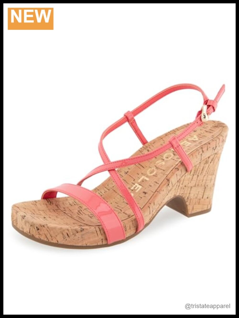 Aerosoles Miles Women's Wedge Sandal Faux Leather Adjustable Buckle